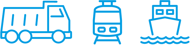 Icon of different methods of transporting goods